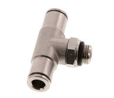 6mm x G1/8'' Inline Tee Push-in Fitting with Male Threads Brass NBR Rotatable