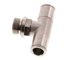 10mm x G3/8'' Inline Tee Push-in Fitting with Male Threads Brass NBR Rotatable