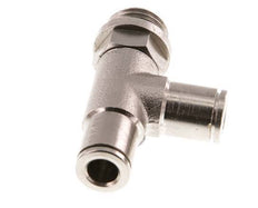 6mm x G1/4'' rechtwinkliges T-Stück Steckverschraubung mit Außengewinde Messing FKM drehbar