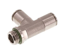8mm x G1/4'' rechtwinkliges T-Stück Steckverschraubung mit Außengewinde Messing FKM drehbar