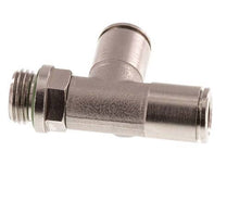 8mm x G1/4'' rechtwinkliges T-Stück Steckverschraubung mit Außengewinde Messing FKM drehbar