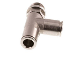8mm x G1/4'' rechtwinkliges T-Stück Steckverschraubung mit Außengewinde Messing FKM drehbar