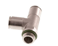 8mm x G1/4'' rechtwinkliges T-Stück Steckverschraubung mit Außengewinde Messing FKM drehbar