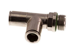 10mm x G3/8'' rechtwinkliges T-Stück Steckverschraubung mit Außengewinde Messing FKM drehbar
