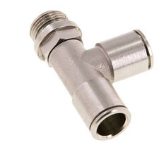 12mm x G3/8'' rechtwinkliges T-Stück Steckverschraubung mit Außengewinde Messing FKM drehbar