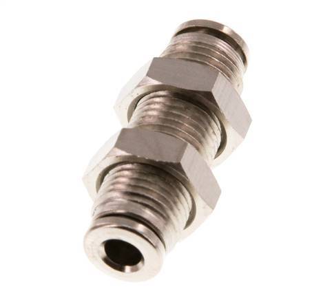 4mm Steckverschraubung Messing NBR Bulkhead [2 Stück]