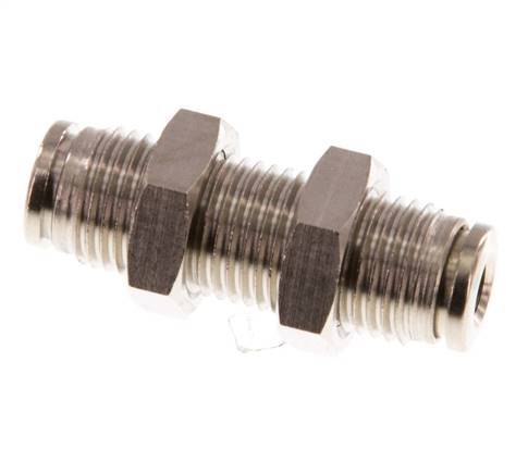 4mm Steckverschraubung Messing NBR Bulkhead [2 Stück]