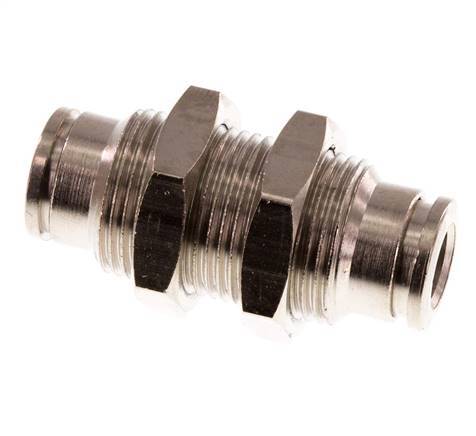 6mm Steckverschraubung Messing NBR Bulkhead [2 Stück]