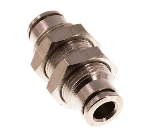 6mm Steckverschraubung Messing NBR Bulkhead [2 Stück]