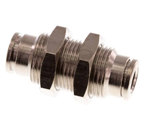 6mm Steckverschraubung Messing NBR Bulkhead [2 Stück]