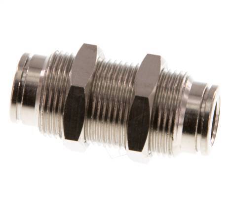 8mm Push-in Fitting Brass NBR Bulkhead