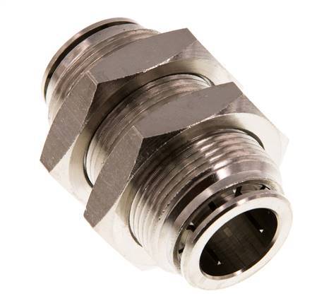 16mm Steckverschraubung Messing NBR Bulkhead