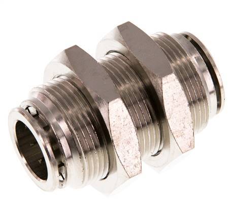 16mm Steckverschraubung Messing NBR Bulkhead