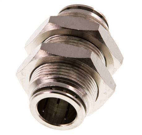 16mm Steckverschraubung Messing NBR Bulkhead