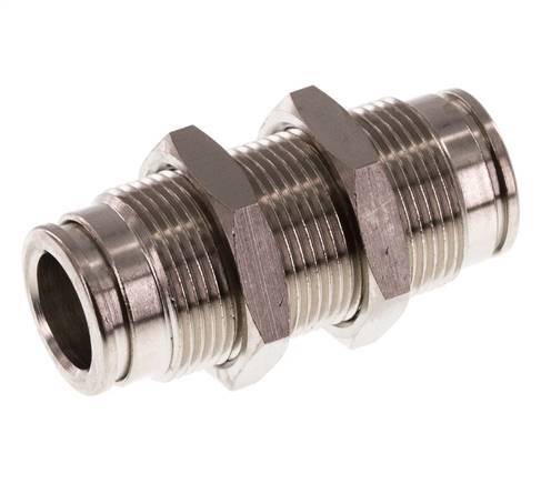 10mm Push-in Fitting Brass FKM Bulkhead