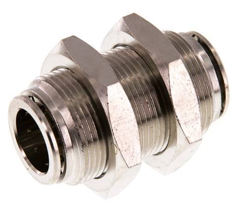 16mm Steckverschraubung Messing FKM Bulkhead