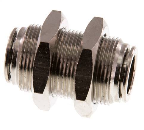 16mm Steckverschraubung Messing FKM Bulkhead
