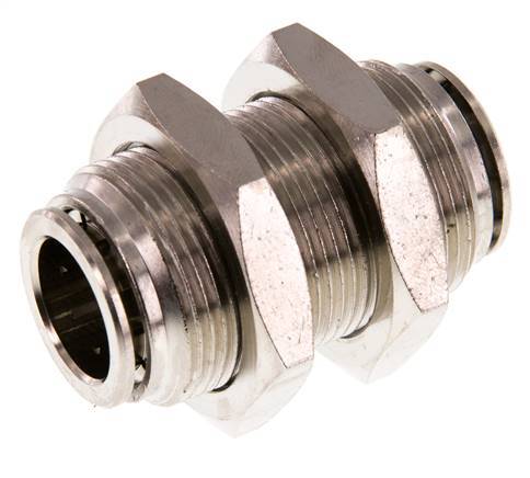 16mm Steckverschraubung Messing FKM Bulkhead