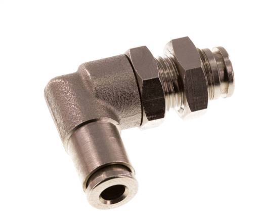 4mm 90deg Elbow Push-in Fitting Brass NBR Bulkhead
