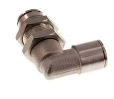 10mm 90deg Elbow Push-in Fitting Brass NBR Bulkhead