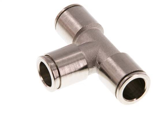 10mm T-Stück Steckverschraubung Messing FKM