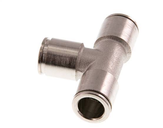 10mm T-Stück Steckverschraubung Messing FKM