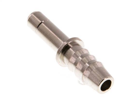 6mm x 6mm Plug-in Fitting with Hose Pillar Brass FKM [2 Pieces]
