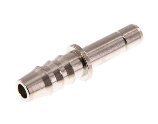 6mm x 6mm Steckfitting mit Schlauchpfeiler Messing FKM [2 Stück]