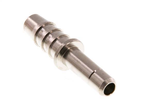 6mm x 6mm Steckfitting mit Schlauchpfeiler Messing FKM [2 Stück]