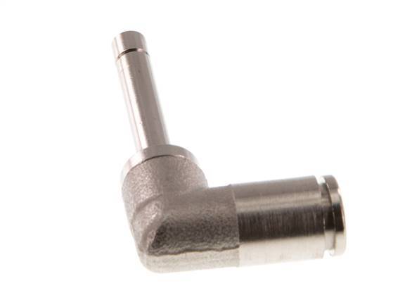 4mm x 4mm 90deg Elbow Push-in Fitting with Plug-in Brass NBR Long Sleeve