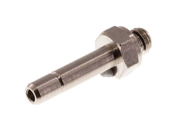 4mm x M 5 Plug-in Fitting with Male Threads Brass NBR [10 Pieces]