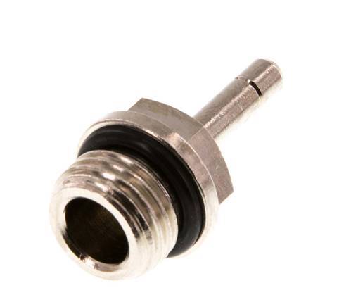 4mm x G1/4'' Plug-in Fitting with Male Threads Brass NBR [5 Pieces]