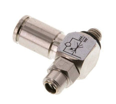 Durchflussregelventil Abgangswinkel 4 mm - M5 Messing Schlitzschraube Banjo
