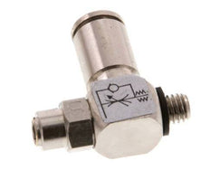 Durchflussregelventil Abgangswinkel 4 mm - M5 Messing Schlitzschraube Banjo