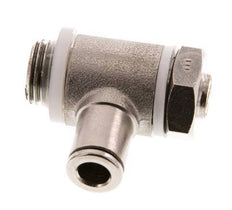 Durchfluss-Regelventil Meter-Out-Winkelstück 6 mm - G1/4'' Messing Schlitzschraube Banjo