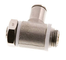 Durchfluss-Regelventil Meter-Out-Winkelstück 6 mm - G1/4'' Messing Schlitzschraube Banjo