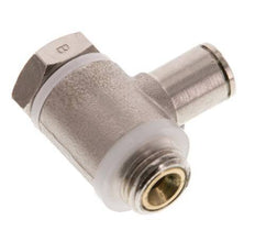 Durchfluss-Regelventil Meter-Out-Winkelstück 6 mm - G1/4'' Messing Schlitzschraube Banjo