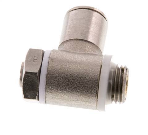Durchfluss-Regelventil Meter-Out-Winkelstück 10 mm - G1/4'' Messing Schlitzschraube Banjo