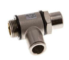 Durchflussregelventil Abgangswinkel 10 mm - G3/8'' Messing Schlitzschraube Banjo