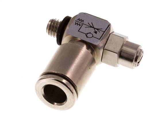 Durchflussregelventil Meter-In-Winkelstück 6 mm - M5 Messing Schlitzschraube Banjo