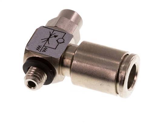 Durchflussregelventil Meter-In-Winkelstück 6 mm - M5 Messing Schlitzschraube Banjo
