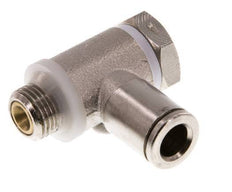 Durchflussregelventil Meter-In-Winkelstück 6 mm - G1/8'' Messing Schlitzschraube Banjo