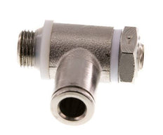 Durchflussregelventil Meter-In-Winkelstück 6 mm - G1/8'' Messing Schlitzschraube Banjo