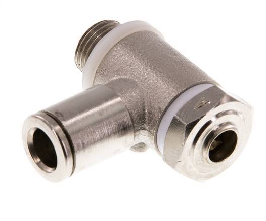 Durchflussregelventil Meter-In-Winkelstück 6 mm - G1/8'' Messing Schlitzschraube Banjo