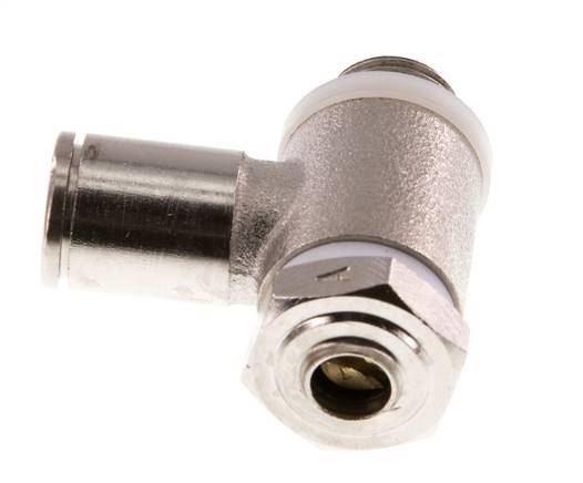 Durchflussregelventil Meter-In-Winkelstück 6 mm - G1/8'' Messing Schlitzschraube Banjo