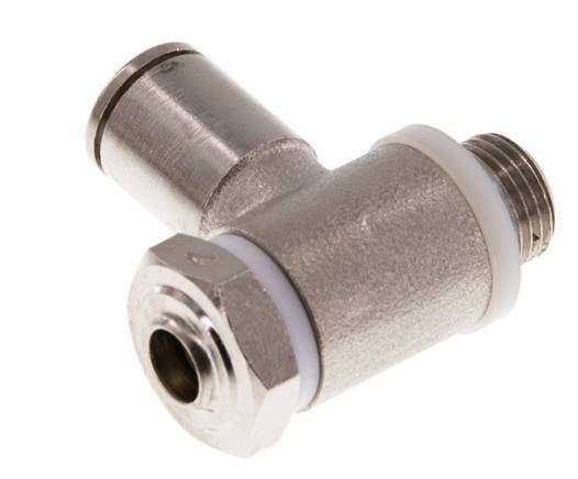 Durchflussregelventil Meter-In-Winkelstück 6 mm - G1/8'' Messing Schlitzschraube Banjo