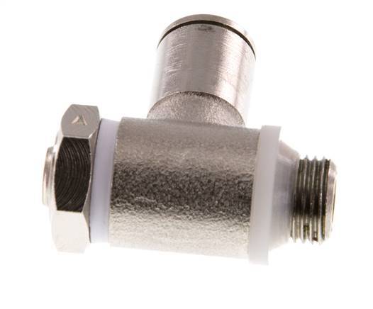 Durchflussregelventil Meter-In-Winkelstück 6 mm - G1/8'' Messing Schlitzschraube Banjo