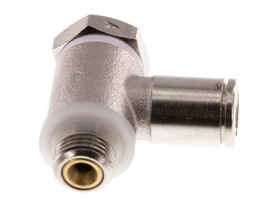 Durchflussregelventil Meter-In-Winkelstück 6 mm - G1/8'' Messing Schlitzschraube Banjo