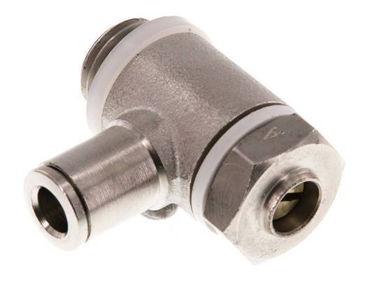 Durchflussregelventil Meter-In-Winkelstück 6 mm - G1/4'' Messing Schlitzschraube Banjo