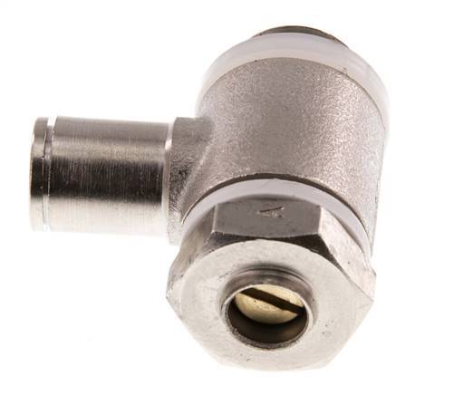 Durchflussregelventil Meter-In-Winkelstück 6 mm - G1/4'' Messing Schlitzschraube Banjo